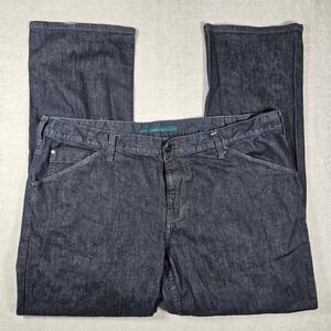 Perry Ellis Mens Dark Wash Straight Leg Denim Jeans Blue Size 44x33